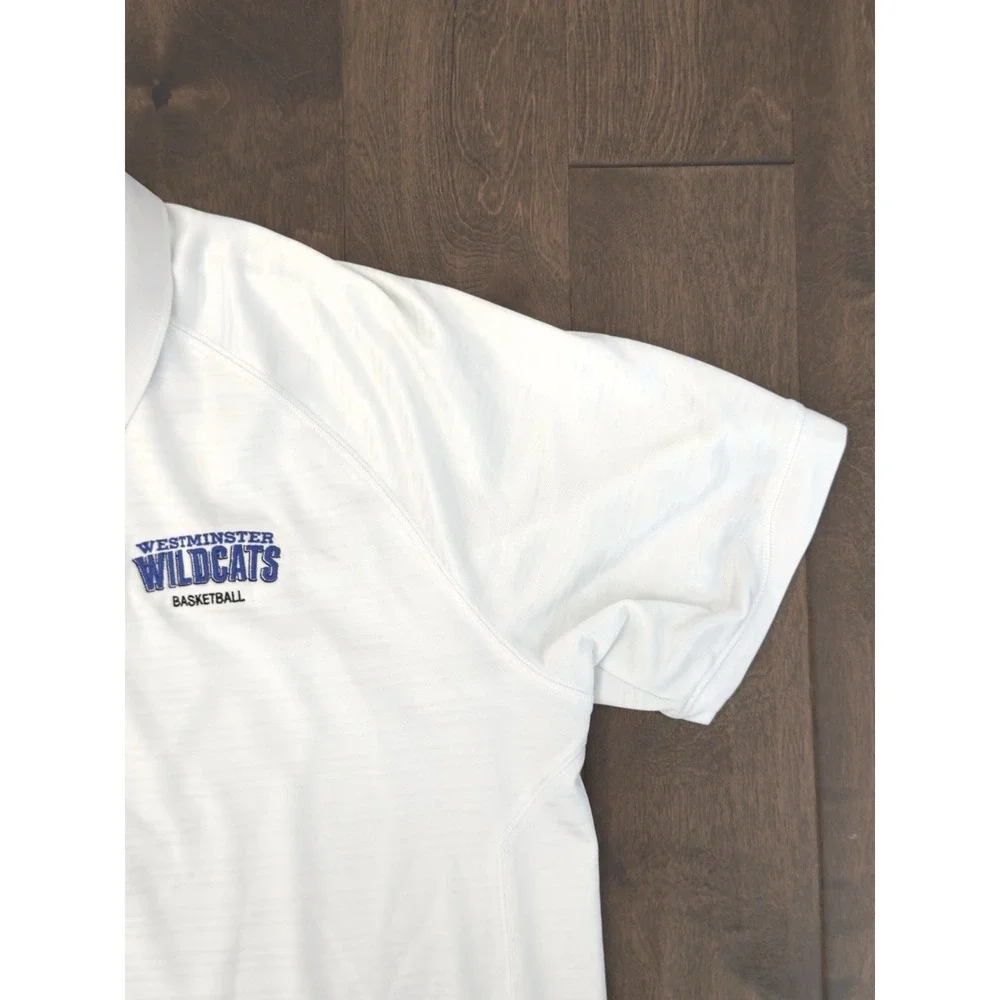 Adidas Polo Golf Shirt Mens Size 2XL White Short Sleeve Climacool WSA Basketball
